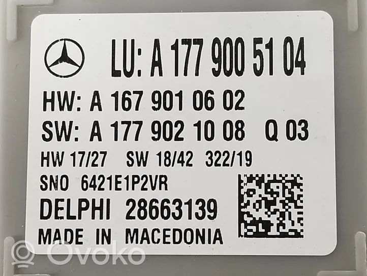 Mercedes-Benz GLC C253 Muut ohjainlaitteet/moduulit A1779005104