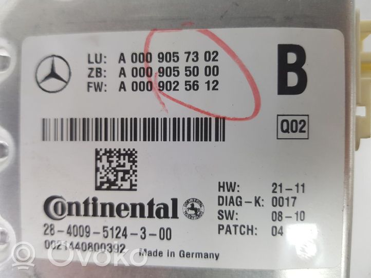 Mercedes-Benz ML AMG W166 Kamera szyby przedniej / czołowej A0009057302