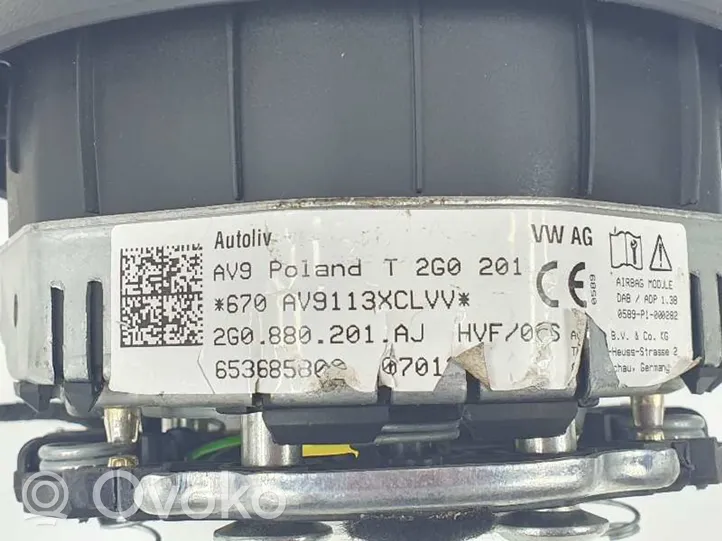 Volkswagen Polo VI AW Poduszka powietrzna Airbag kierownicy 2G0880201AJ