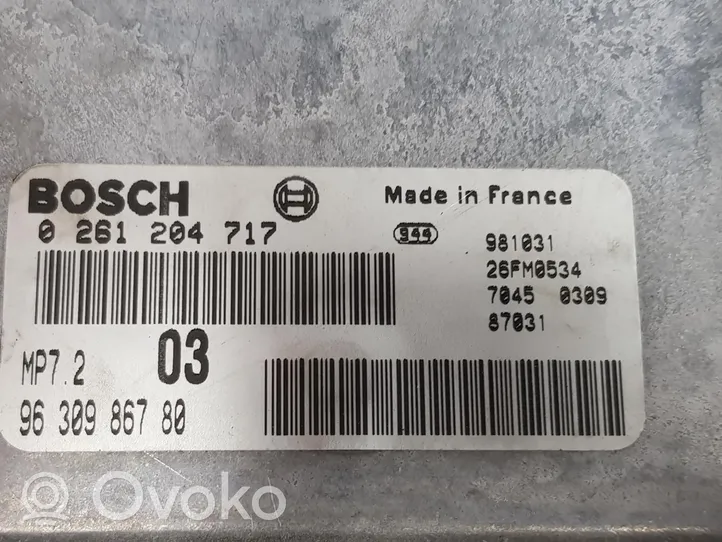 Peugeot 306 Sterownik / Moduł ECU 9630986780