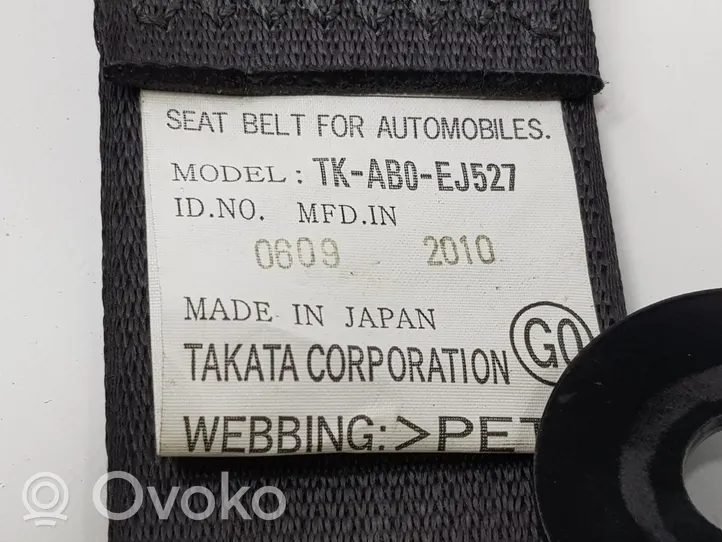 Honda Accord Pas bezpieczeństwa fotela tylnego środkowego TKAB0EJ527