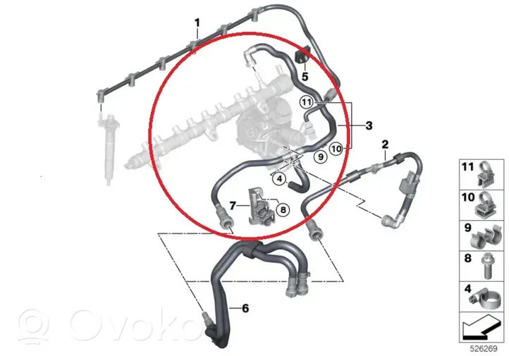 BMW 7 G11 G12 Tuyau depression pompe à vide 