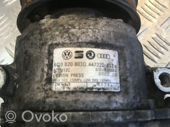 Volkswagen Polo Ilmastointilaitteen kompressorin pumppu (A/C) 6Q0820803D