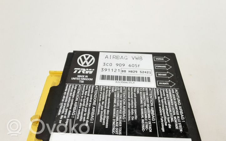 Volkswagen PASSAT B6 Gaisa spilvenu vadības bloks 3C0909605F