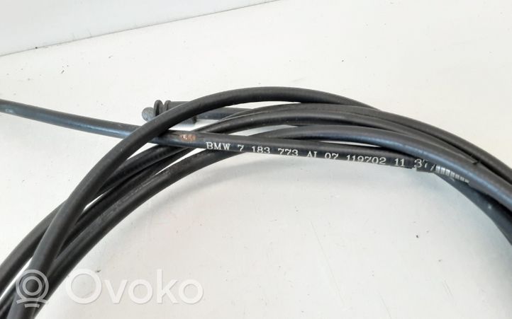 BMW 5 F10 F11 Système poignée, câble pour serrure de capot 7183773