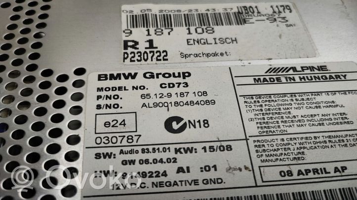 BMW 3 E90 E91 Radio/CD/DVD/GPS-pääyksikkö 9187108