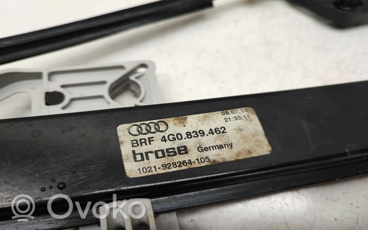 Audi A6 S6 C7 4G Meccanismo di sollevamento del finestrino posteriore senza motorino 4G0839462