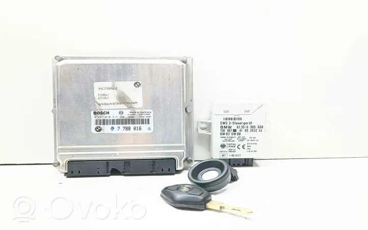 BMW 5 E39 Kit centralina motore ECU e serratura 7788016