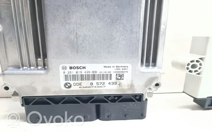 BMW 5 GT F07 Juego de cerradura y set ECU del motor 8572439