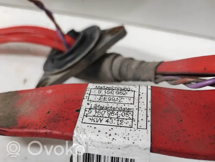 BMW 5 GT F07 Câble de batterie positif 9150982