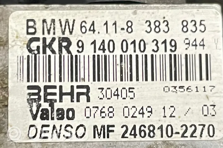 BMW 5 E39 Lämpöpuhaltimen moottorin vastus 64118383835