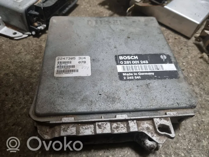 BMW 3 E36 Calculateur moteur ECU 0281001243