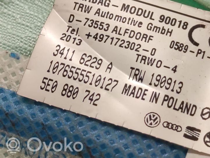 Skoda Octavia Mk3 (5E) Roof airbag 5E0880742