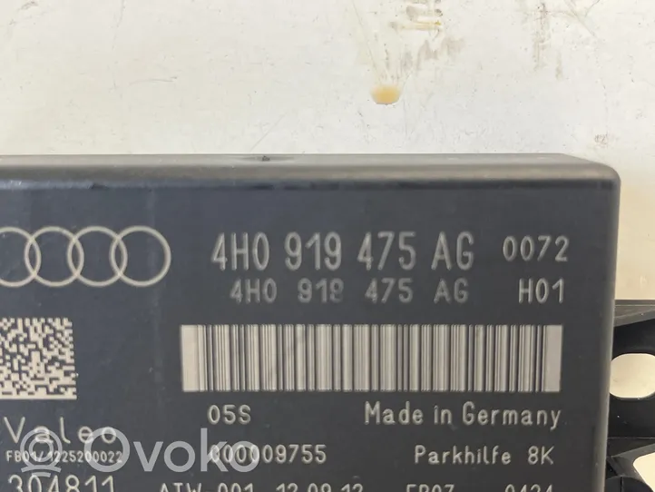 Audi A6 S6 C7 4G Unité de commande, module PDC aide au stationnement 4H0919475AG