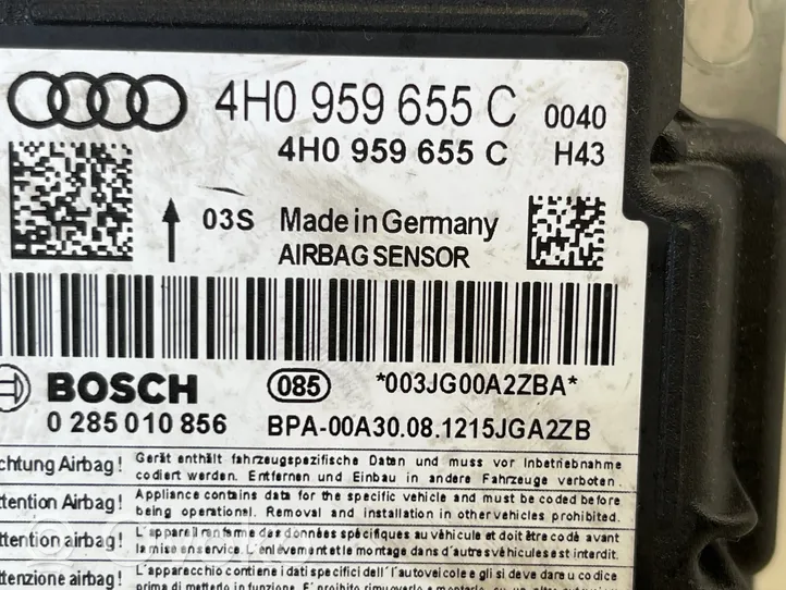 Audi A6 S6 C7 4G Module de contrôle airbag 4H0959655C