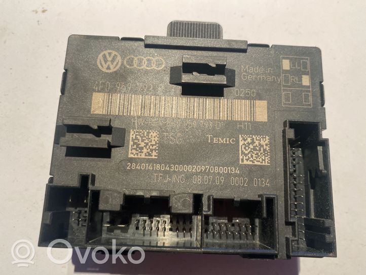 Audi A6 S6 C6 4F Durų elektronikos valdymo blokas 4F0959793R