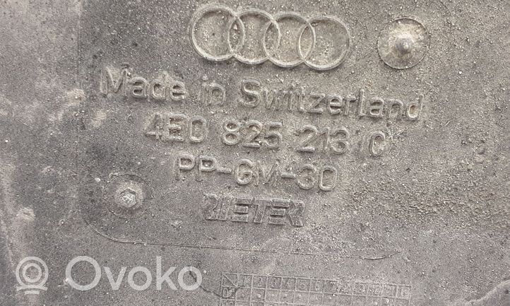 Audi A8 S8 D3 4E Degvielas tvertnes apakšas aizsargs 4E0825213C