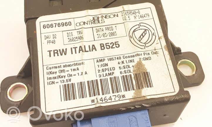 Lancia Thesis Ohjaustehostimen ohjainlaite/moduuli 60676960