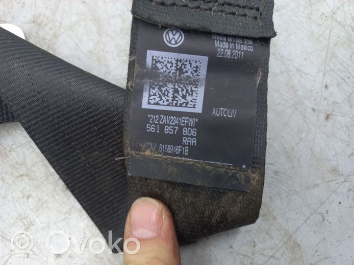 Volkswagen PASSAT B7 USA Pas bezpieczeństwa fotela tylnego 561857806