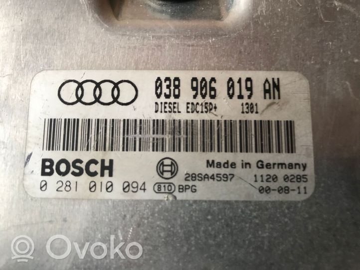 Audi A4 S4 B5 8D Sterownik / Moduł ECU 038906019AN