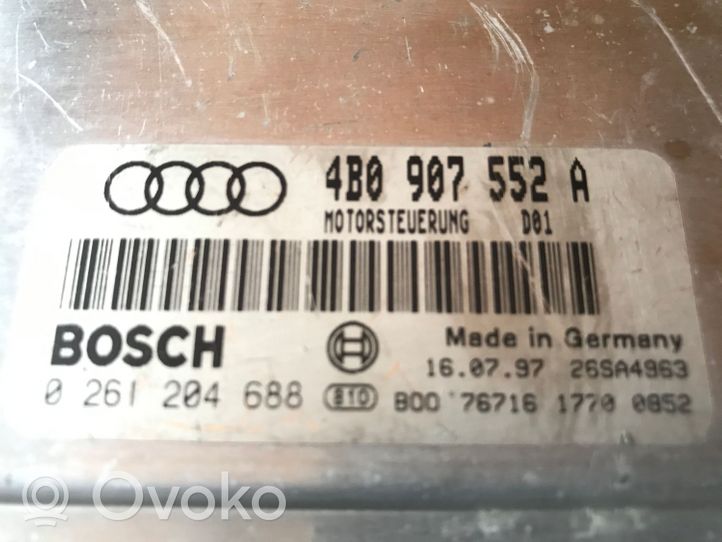 Audi A6 S6 C5 4B Moottorin ohjainlaite/moduuli 4B0907552A