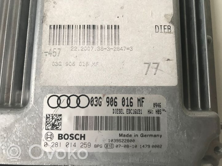 Audi A6 S6 C6 4F Centralina/modulo del motore 03G906016MF