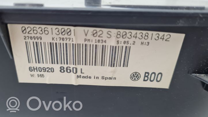 Seat Arosa Tachimetro (quadro strumenti) 6H0920860L