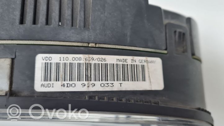 Audi A8 S8 D2 4D Tachimetro (quadro strumenti) 4D0919033T