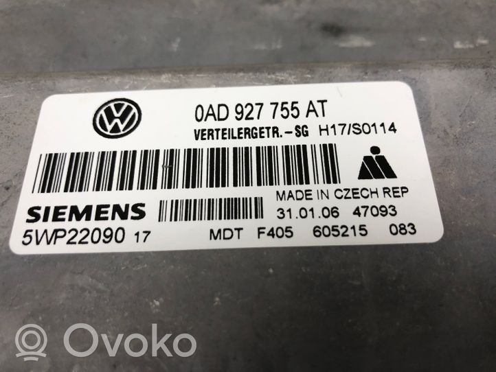 Volkswagen Touareg I Unité de commande, différentiel boîte de transfert 0AD927755AT