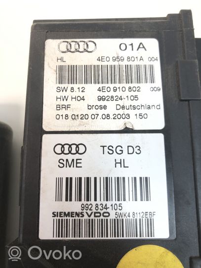 Audi A8 S8 D3 4E Silniczek podnoszenia szyby drzwi tylnych 4E0910802