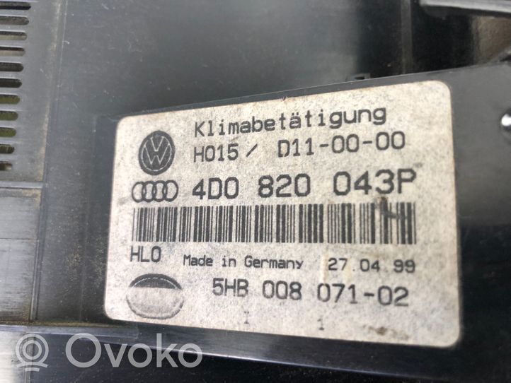 Audi A8 S8 D2 4D Centralina del climatizzatore 4D0820043P