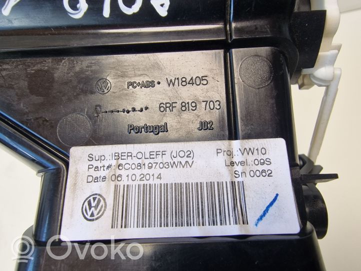 Volkswagen Polo V 6R Boczna kratka nawiewu deski rozdzielczej 6C0819703