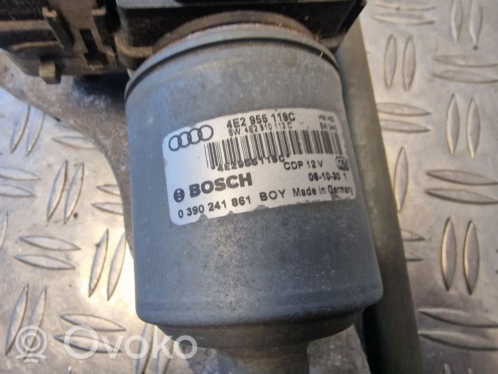 Audi A8 S8 D3 4E Etupyyhkimen vivusto ja moottori 4E2955023J