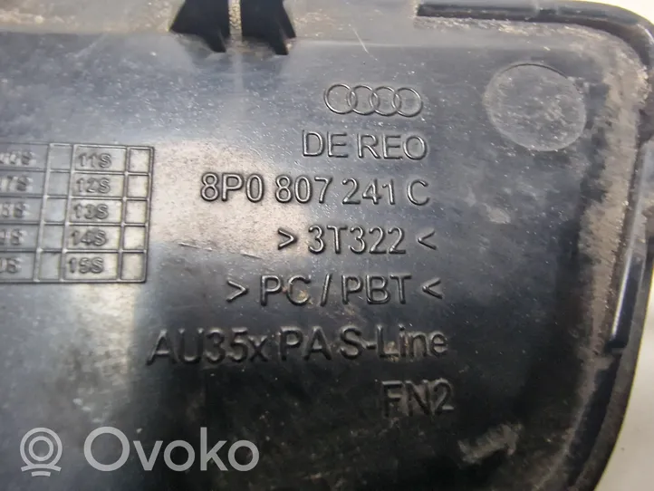 Audi A3 S3 A3 Sportback 8P Zaślepka / Osłona haka holowniczego przednia 8P0807241C