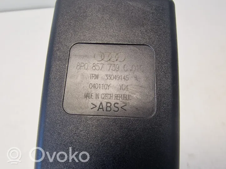 Audi A3 S3 8P Klamra środkowego pasa bezpieczeństwa fotela tylnego 8P0857739C