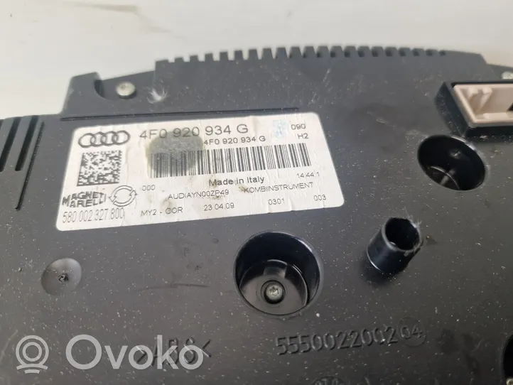 Audi A6 S6 C6 4F Spidometras (prietaisų skydelis) 4F0920934G