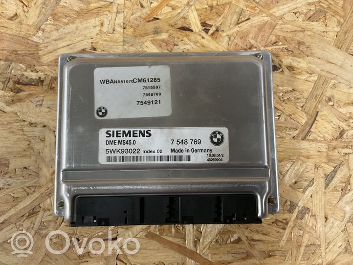 BMW 5 E60 E61 Calculateur moteur ECU 7548769