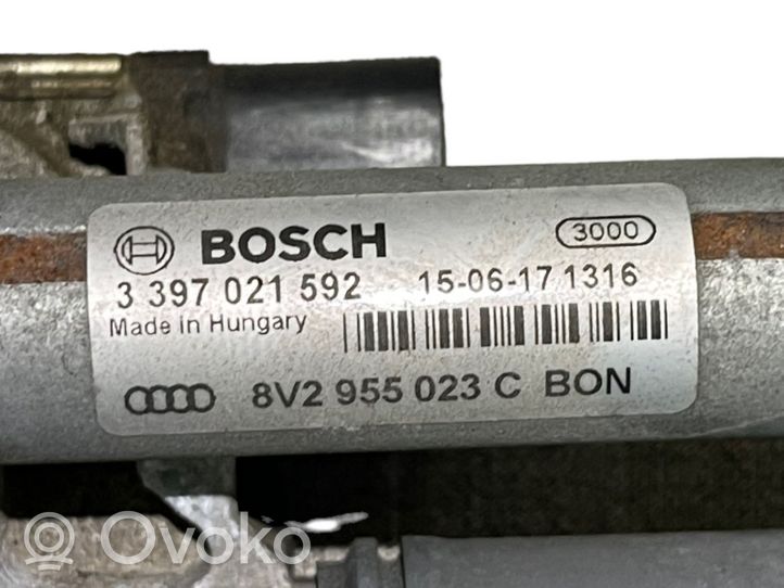 Audi A3 S3 8V Mechanizm i silniczek wycieraczek szyby przedniej / czołowej 8V2955023C