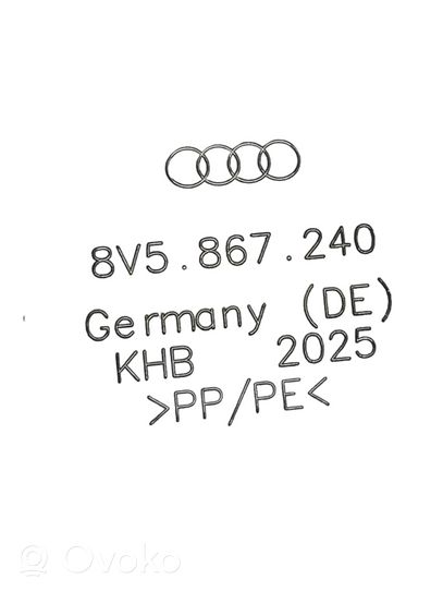 Audi A3 S3 8V (B) Revêtement de pilier (bas) 8V5867240