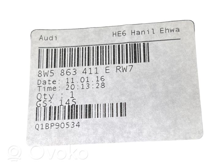 Audi A4 S4 B9 Półka tylna bagażnika 8W5863411E