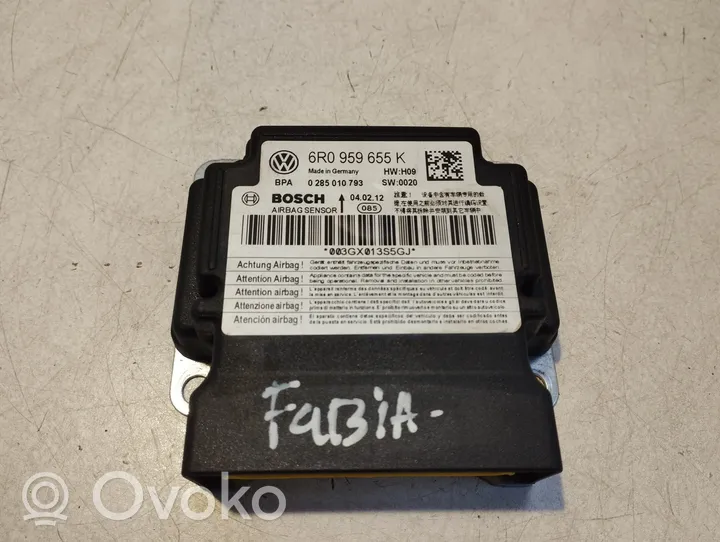 Skoda Fabia Mk2 (5J) Gaisa spilvenu vadības bloks 6R0959655K