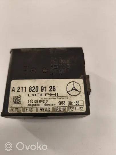 Mercedes-Benz C W203 Hälytyksen ohjainlaite/moduuli A2118209126