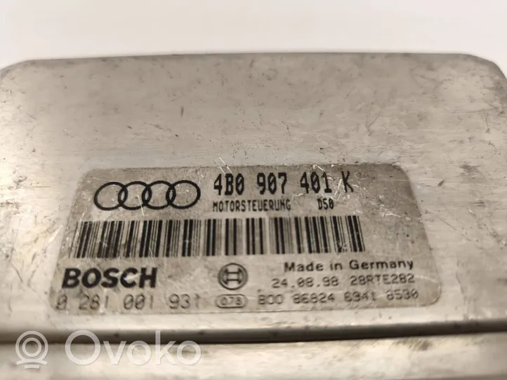 Audi A6 S6 C5 4B Calculateur moteur ECU 4B0907401K