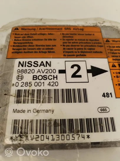 Nissan Primera Sterownik / Moduł Airbag 98820AV200