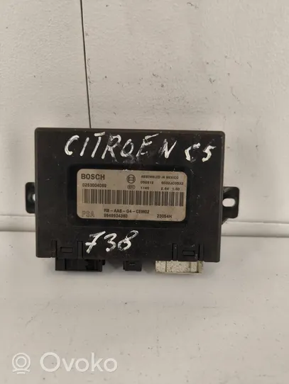 Citroen C5 Pysäköintitutkan (PCD) ohjainlaite/moduuli 0263004089