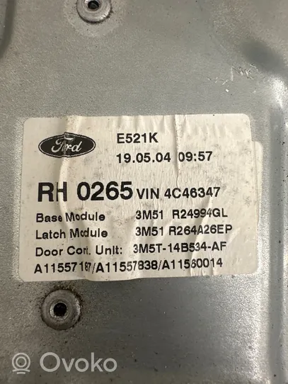 Ford Focus C-MAX Mécanisme lève-vitre de porte arrière avec moteur 3M5T14B534AF