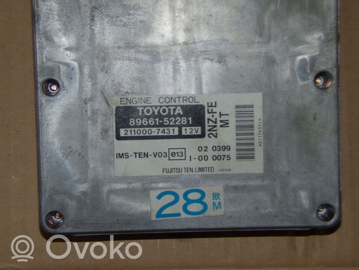 Toyota Yaris Verso Calculateur moteur ECU 8966152281