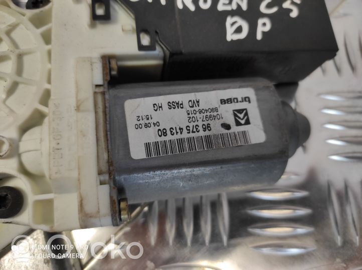 Citroen C5 Elektryczny podnośnik szyby drzwi przednich 9637541380