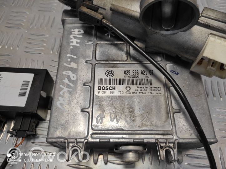 Seat Alhambra (Mk1) Komputer / Sterownik ECU i komplet kluczy P012106