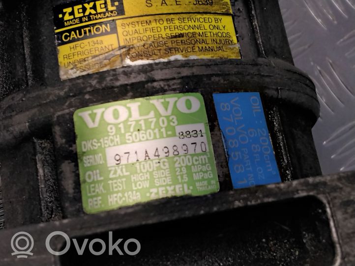 Volvo S80 Ilmastointilaitteen kompressorin pumppu (A/C) 8708581